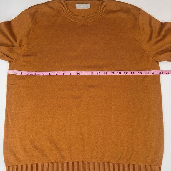 Everlane No-Sweat Sweater Uniform Cotton Coolmax Cinnamon Copper Brown Men Large - Picture 5 of 10